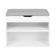 Shoe Storage Bench with Lift-Up Seat and 2 Shelves, White, ModernHome