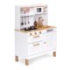 Ecotoys 7275 Large Wooden Play Kitchen with Sound and LED, 7 Accessories