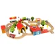 Wooden Train Track Set with City 69 Pieces