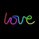 Forever Light FLRN01 LOVE RGB LED Neon Sign with Remote