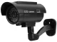 Dummy Security Camera with LED and Solar Panel, Black