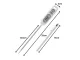 Digital Kitchen Meat Thermometer with LCD Display, White