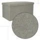 Foldable Storage Ottoman Pouf 76x38x38 cm, Grey