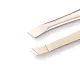 Nghia Export T-09 Slanted Cosmetic Tweezers, Silver