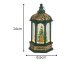 Christmas LED Lantern with Glitter Tree Decoration, Green