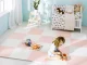 Ricokids Large Foam Puzzle Play Mat, 60x60 cm, 4 Pcs, Peach/White