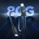 Orico USB4 Cable Compatible with Thunderbolt 5 80Gbps 240W USB-C 2m - Black