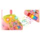 Ricokids RK-744 2-in-1 izglītojošs staigulis un panelis ar mūziku, rozā