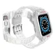 Transparent Strap with Armored Case for Apple Watch 42/44/45mm