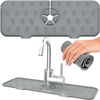 Silicone Sink Faucet Drip Catcher Mat 37x14cm