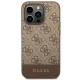 Guess iPhone 14 Pro Case 4G Stripe Collection, Brown
