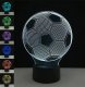 3D LED nakts lampiņa Futbola bumba RGB
