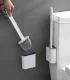 Ruhhy Slim Silicone Toilet Brush Set White/Gray