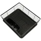 Dish Drying Rack with Utensil Holder and Drip Tray for Kitchen Counter, Black