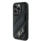 Karl Lagerfeld iPhone 15 Pro Max Case Diagonal Quilted Script, Black