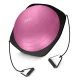 4Fizjo Balance Half Ball with Resistance Bands, 60 cm, Pink