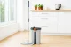Flat Mop and Bucket Set with Hands-Free Wringer and 4 Microfiber Pads