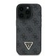 Guess Ādas 4G Triangle Strass MagSafe futrālis iPhone 16 Pro - melns | Leather case for black