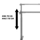 Maclean MC-790NG Manual Height Adjustable Desk Frame, 70-118 cm, Grey