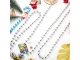 Christmas Tree Bead Garland, 5m, Silver