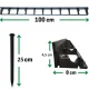 Plastic Lawn Edging Board 100 x 4.5 cm, Black