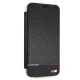 BMW Carbon Tricolor Stripe iPhone XS Max Folio Bookcase, Black