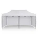 Plonos Garden Pavilion with 3 Walls 3x6m White