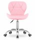 Avola Swivel Office Chair with Wide Backrest in Faux Leather, Pink