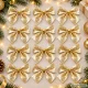 Decorative Christmas Bows for Tree and Wreaths, 12 pcs, Gold