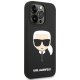 Karl Lagerfeld Silicone Karl\'s Head Case for iPhone 14 Pro Max, Black