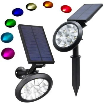 RGB saulės energija kraunamas sodo šviestuvas, 42 cm