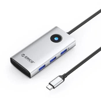 Dokstacija Orico PW11 6-in-1 USB-C, HDMI 4K, PD 100W, RJ45 2.5G, sidabrinė
