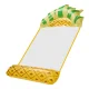 Inflatable Water Hammock / Pool Float with Mesh Pineapple, Yellow/Green