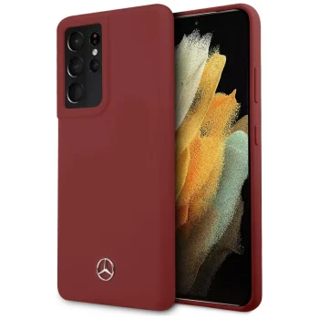 Mercedes Samsung Galaxy S21 Ultra Case Silicone Line, Red