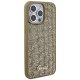 Guess iPhone 15 Pro Max Case Disco Metal Script, Gold