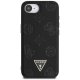 Guess Grained Hot Stamp Peony Triangle Logo MagSafe Case for iPhone 16e, Black