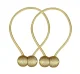Magnetic Rope Curtain Tiebacks, Set of 2, Gold