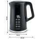 Electric Kettle Berdsen BD-71, 1.7 L, Black-Silver