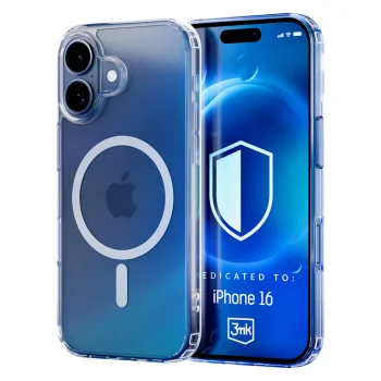 Apple iPhone 16 6.1" 3MK MagCase Clear Case Cover, Transparent