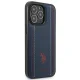Apple iPhone 14 Pro 6.1\'\' US Polo Leather Stitch Case Cover (USHCP14LPFAV), Navy