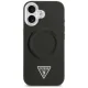 Guess iPhone 17 Case PU Leather Triangle Logo MagSafe, Black