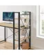 Leobert Computer Desk with Shelves, Adjustable Feet, Sonoma Oak