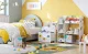 Kids Toy Storage Organizer with Bookshelf, 5 Shelves and 2 Fabric Bins