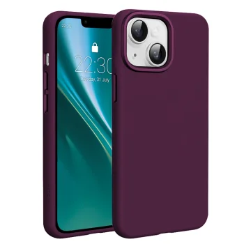 Silicone Case Etteri Silicone Mag for iPhone 15 6.1", Dark Cherry