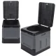 Portable Folding Camping Toilet, Black/Grey