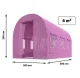 Garden Greenhouse Tunnel 2x3m (6m2) Plonos, Pink