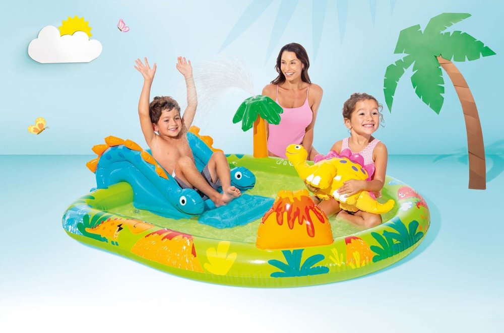 Inflatable Dinosaur Water Play Center Pool with Slide INTEX 57166 (1)