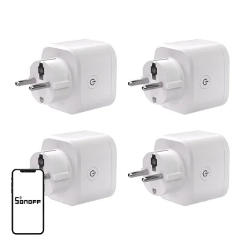 Sonoff S61STPF Smart Plug with Matter Support, Wi-Fi, 4-Pack