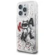 Karl Lagerfeld Liquid Glitter Choupette Case for iPhone 16 Pro Max, Transparent
