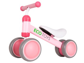 ECOTOYS Toddler Balance Bike Mini Training Bike for Kids, Pink
